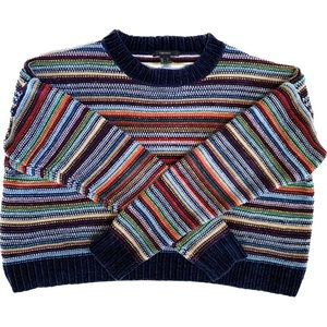 Colorful Clowncore Striped Oversized Sweater